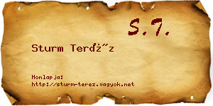 Sturm Teréz névjegykártya