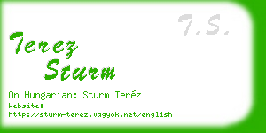 terez sturm business card